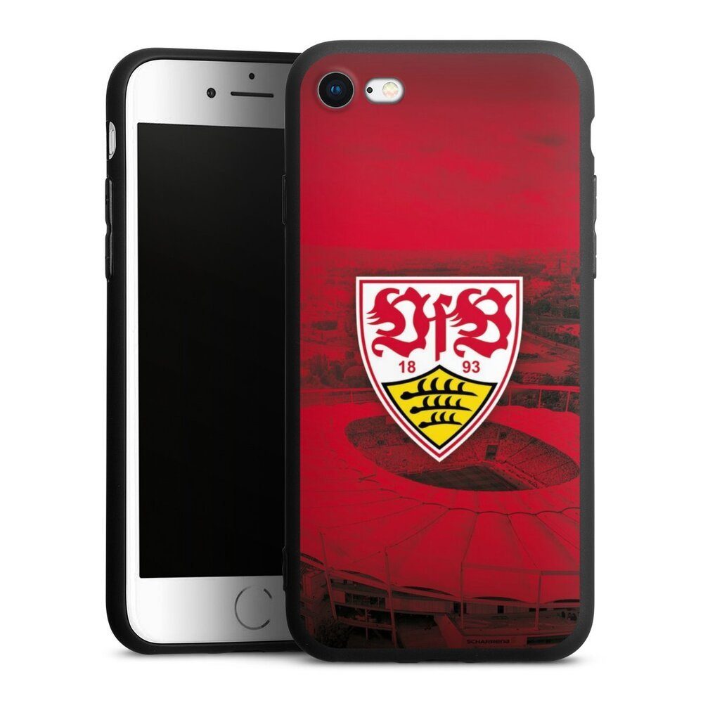 DeinDesign Handyhülle VfB Stuttgart Stadion Offizielles Lizenzprodukt VfB Stadion Rot, Apple iPhone 8 Silikon Hülle Premium Case Handy Schutzhülle