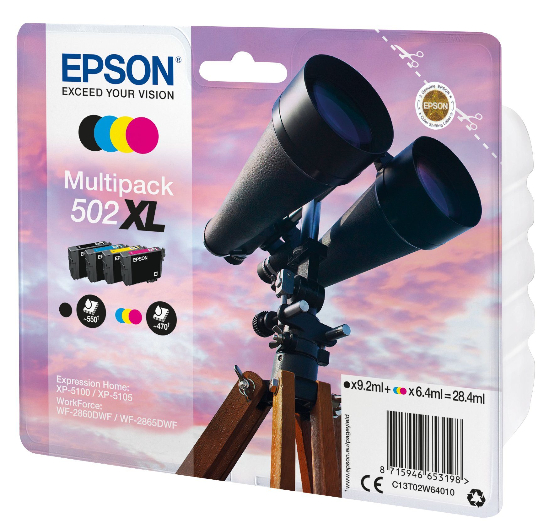 Epson Original Epson 502XL Multipack (C13T02W64010) Tintenpatrone
