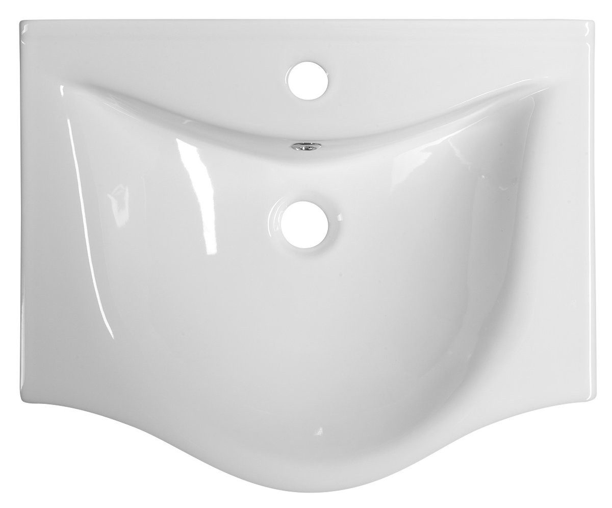 Aqualine Waschtisch ZARA 55 Keramik-Waschtisch 54x44,5cm, weiß, Aqualine-10055