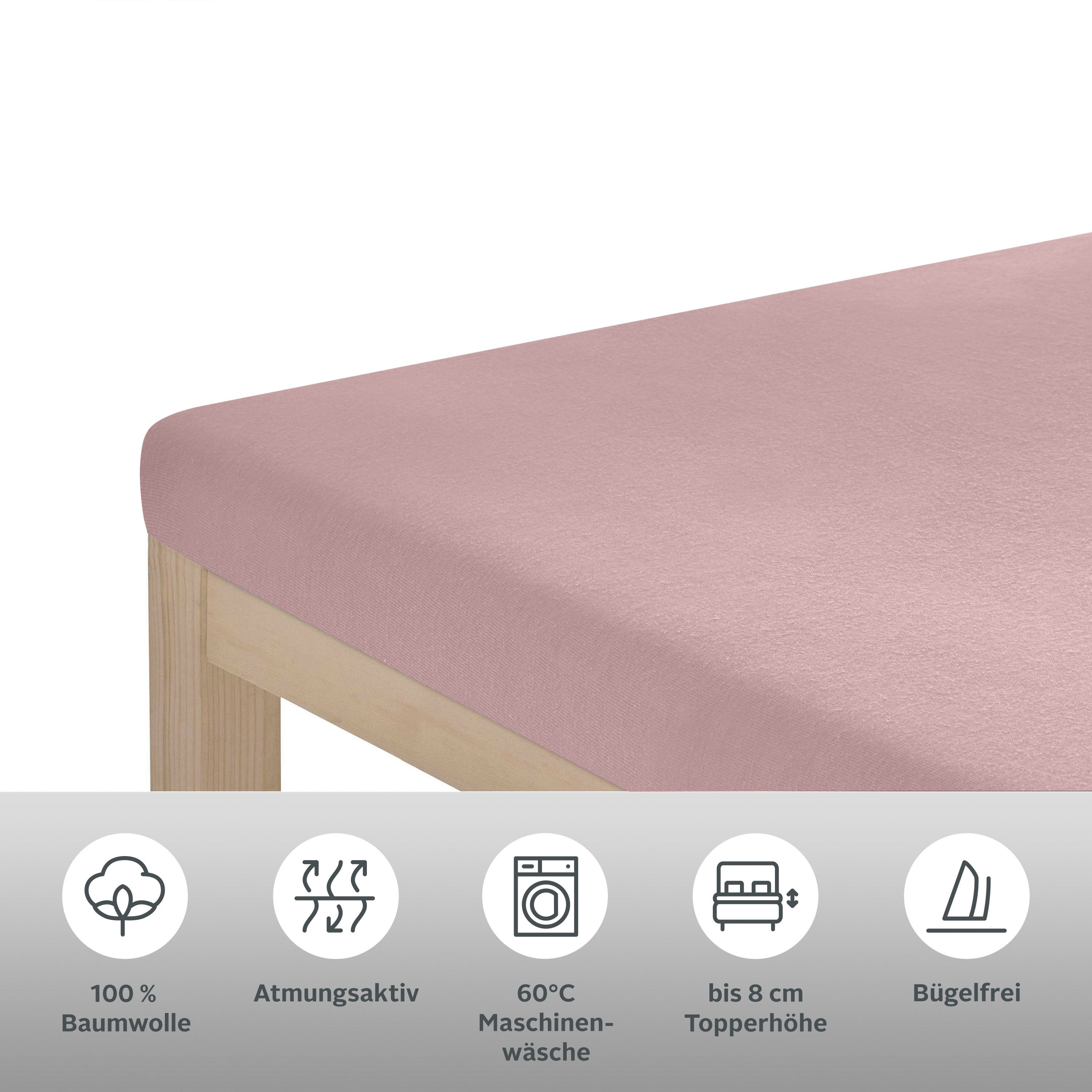 OTTO home Spannbettlaken Physalis Topper COMFORT, Jersey, Gummizug: rundum, (1 Stück), bis 10 cm Höhe, Bettlaken, Laken, in Comfort & Premium Qualität – Bild 3 von 4