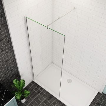duschspa Duschwand 185cm 6mm ESG Nano Glas Seitenwand Walk in Dusche Duschtrennwand, (Set), Glas