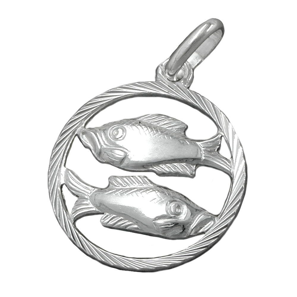 unbespielt Sternzeichenanhänger mm für kleiner 925 Fische Damen inkl. Sternzeichen Silberschmuck Anhänger Kettenanhänger und Schmuckbox, 15 Herren Silber