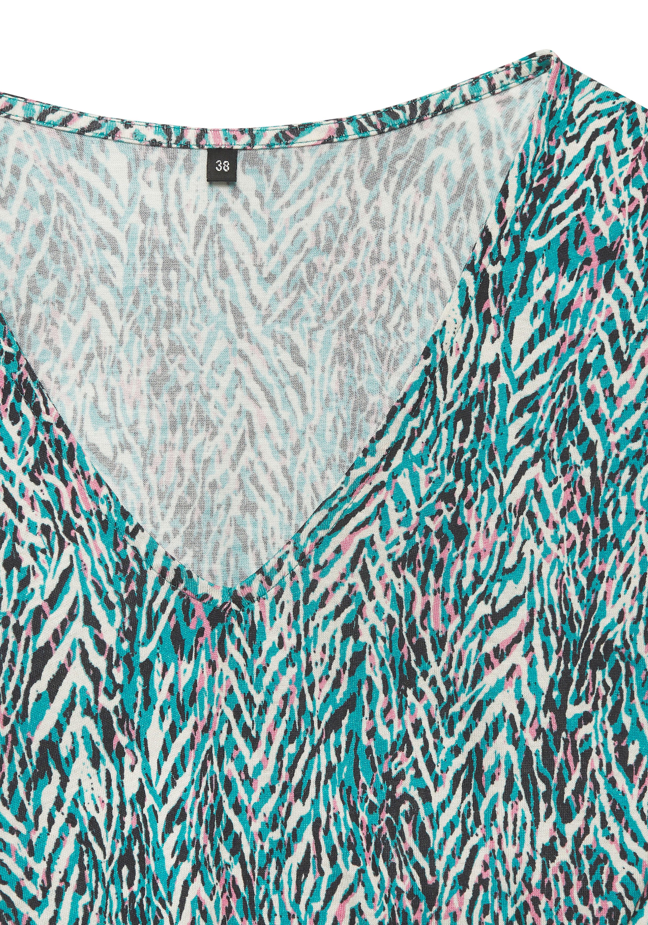 Vivance Sommerkleid mit Alloverdruck, kurzes Jerseykleid, casual