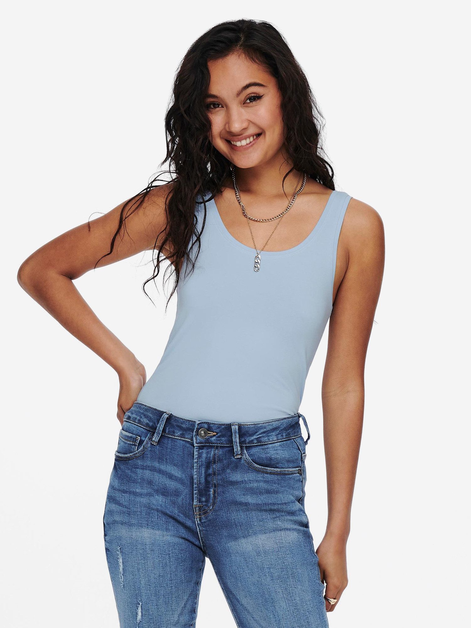 ONLY Tanktop Live Love (3-tlg) Lange Tops, elastische Baumwollqualität – Bild 5 von 5