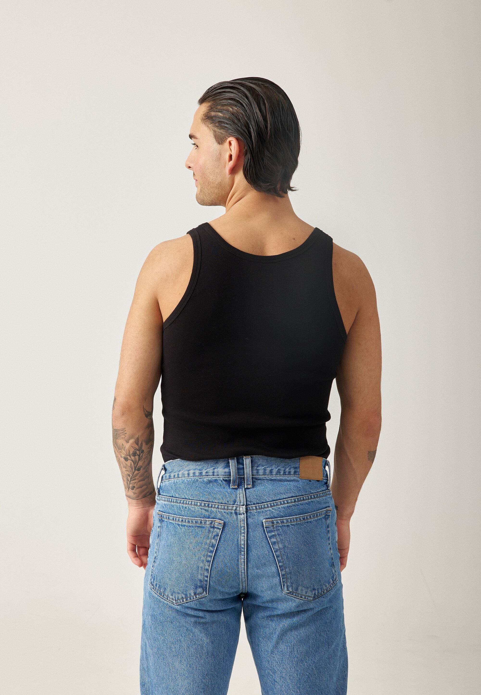 SNOCKS Ripptanktop Unterhemd Herren (2-tlg) aus Bio-Baumwolle