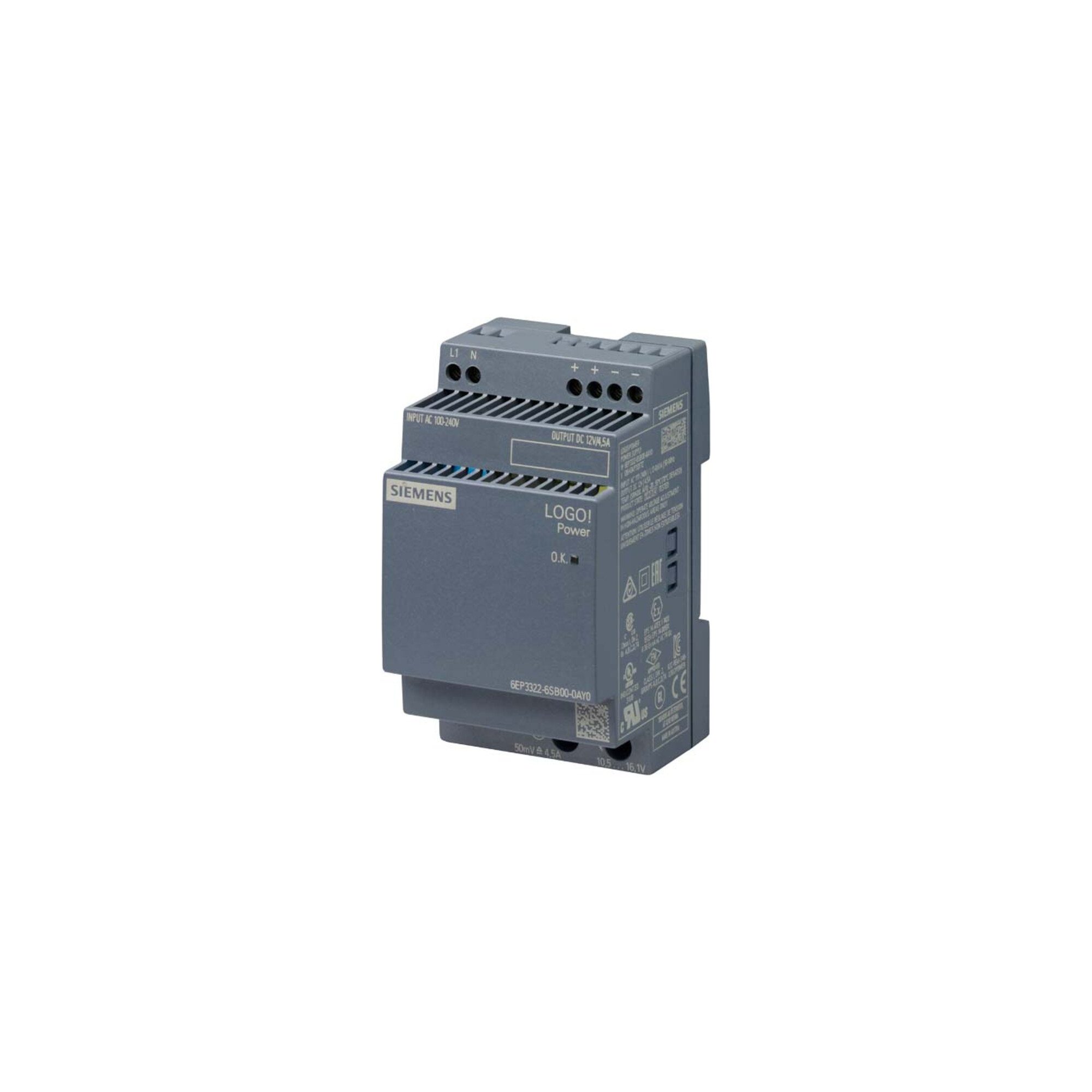 SIEMENS Siemens Indus.Sector LOGO!POWER 12V/4,5A 6EP3322-6SB00-0AY0 Netzteil
