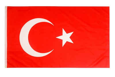 PHENO FLAGS Flagge Türkei Flagge 90 x 150 cm Türkische Fahne Bayrak Türkiye Bayragi (Hissflagge für Fahnenmast), Inkl. 2 Messing Ösen