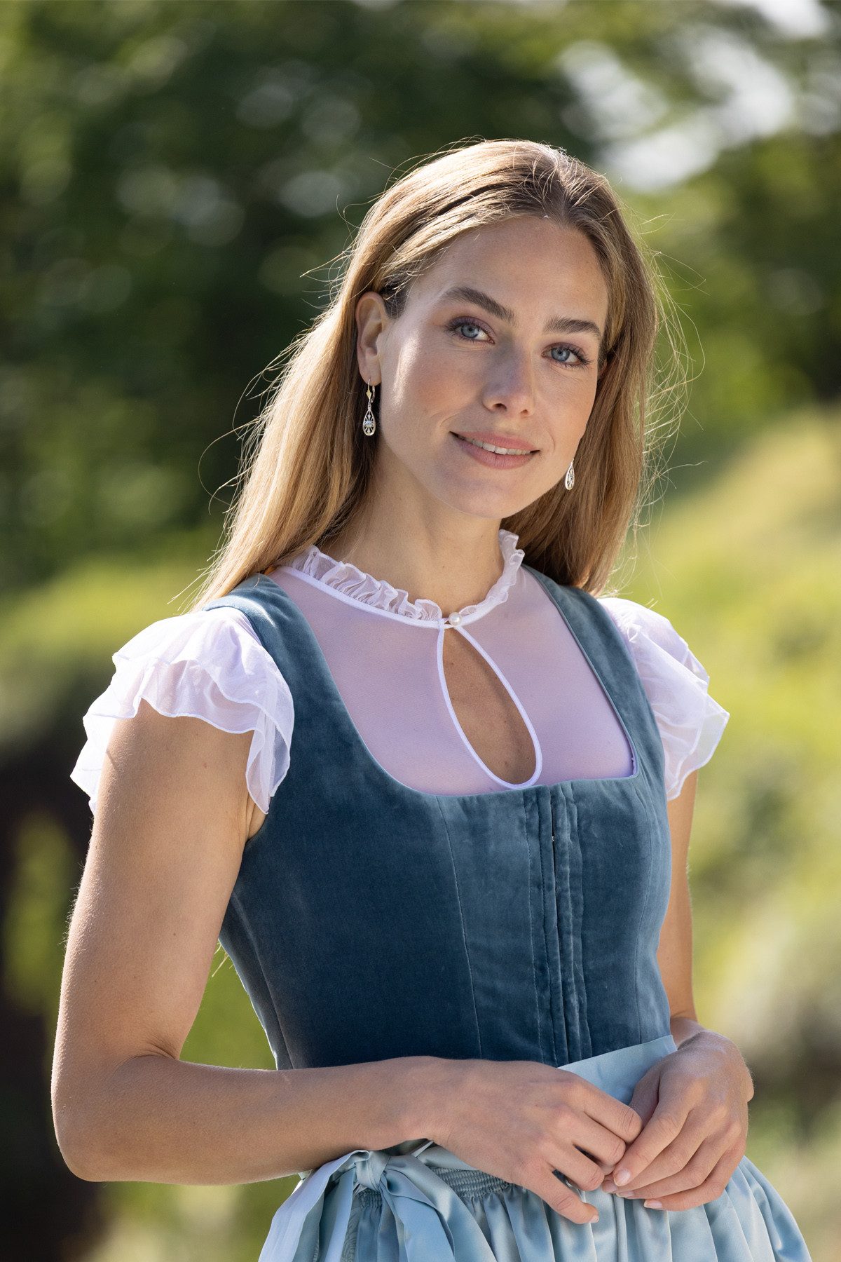 Nina Von C. Dirndlbluse Nina von C. Dirndl-Bluse Lilly, kurzarm - weiss