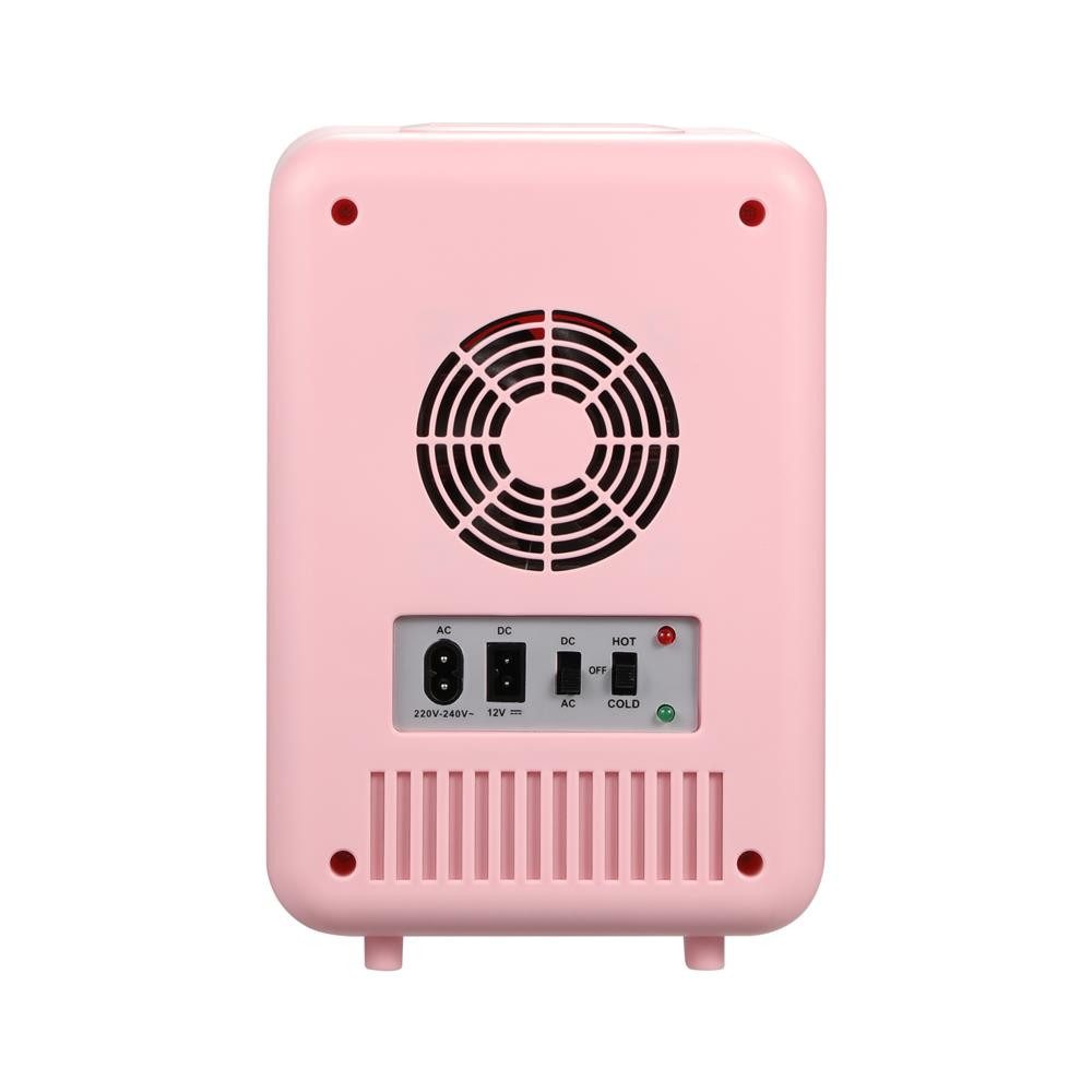 ADLER EUROPE Elektrische Kühlbox AD 8084p Mini Kühlschrank tragbare Kühlbox mit Warmhaltefunktion, 4 l, kompakter Getränkekühlschrank, Auto, Büro, Camping und Kosmetik pink
