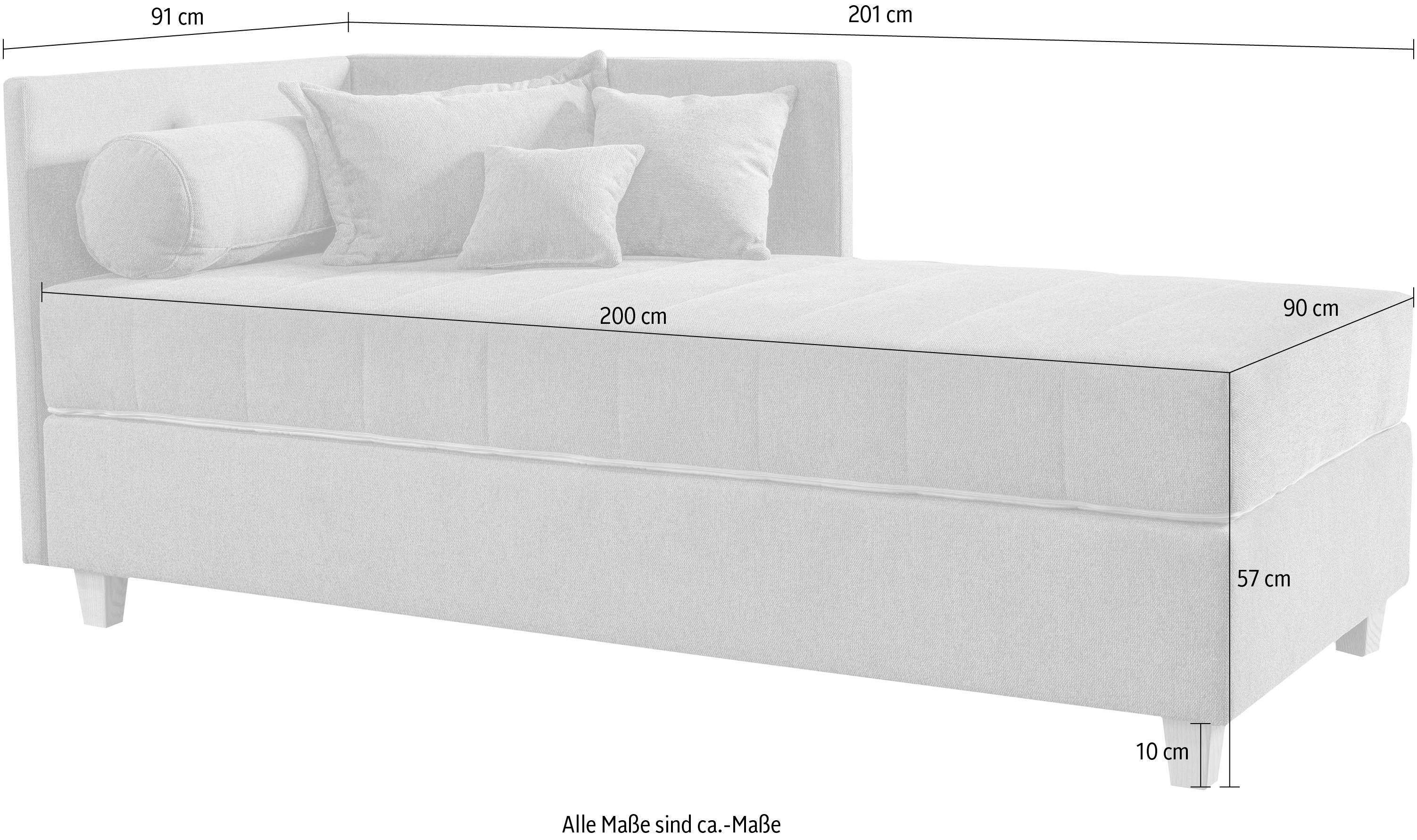 7-Zonen hellgrau und Kona, GCP Schlummerrollen ADA trendline Zierkissen-Set Schlafsofa 49 Taschenfederkernmatratze,