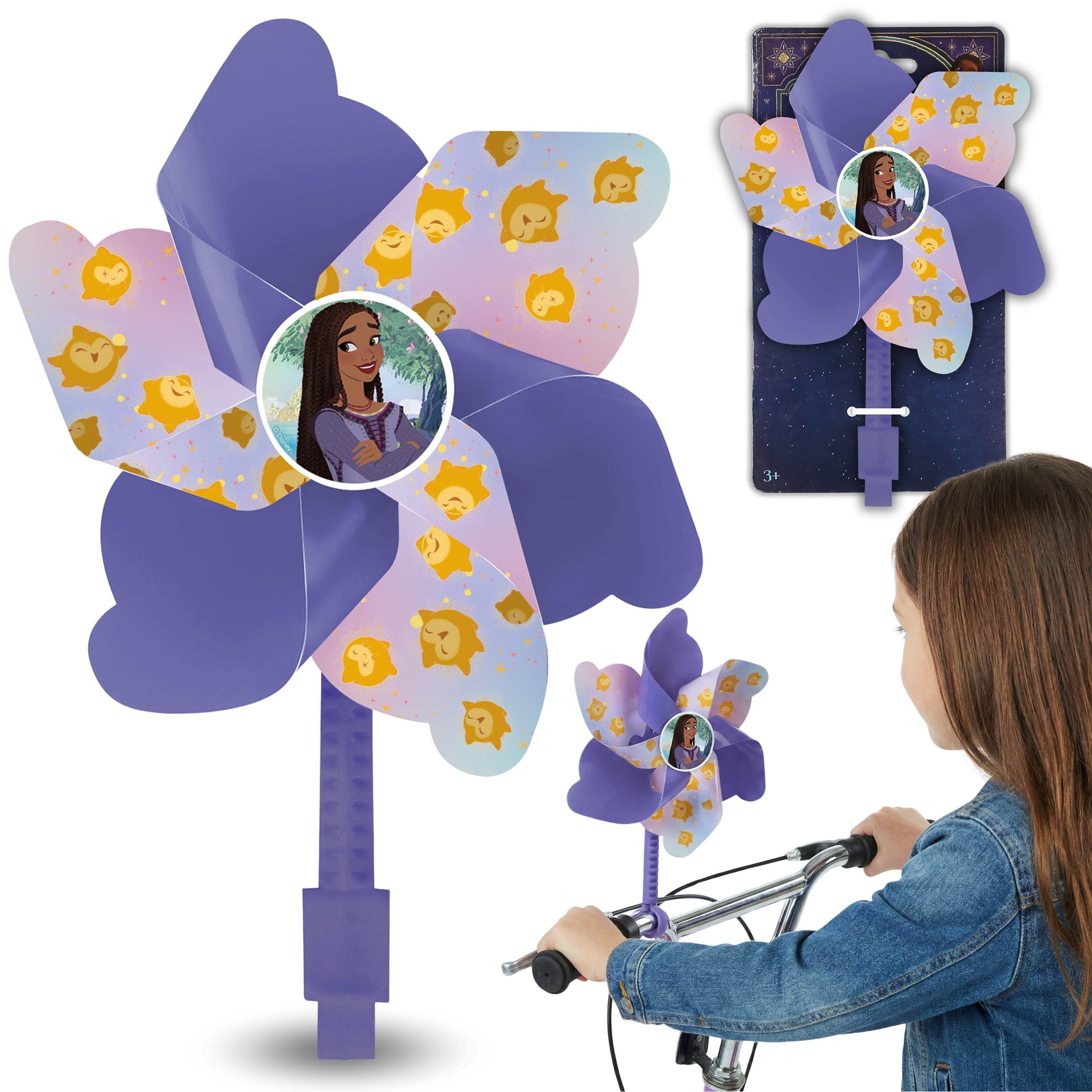 Disney Deko-Windrad DISNEY WISH Asha Fahrrad-Windrad mit Halterung für Lenker