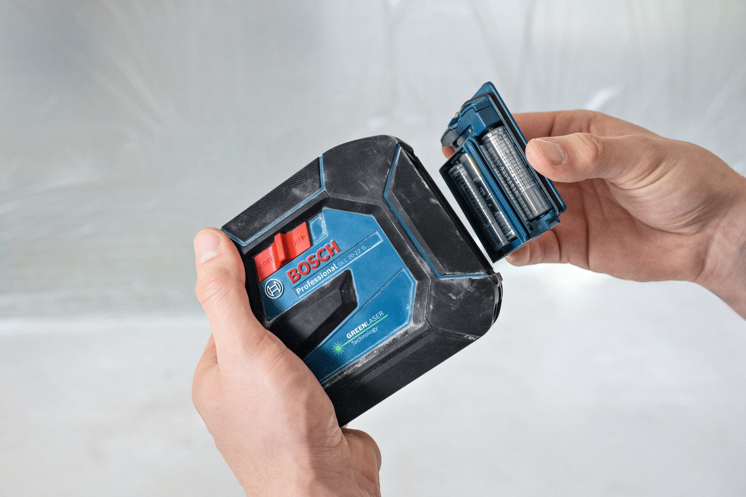 Bosch Professional Linienlaser GLL 20-22 G Professional, Dual Power Source