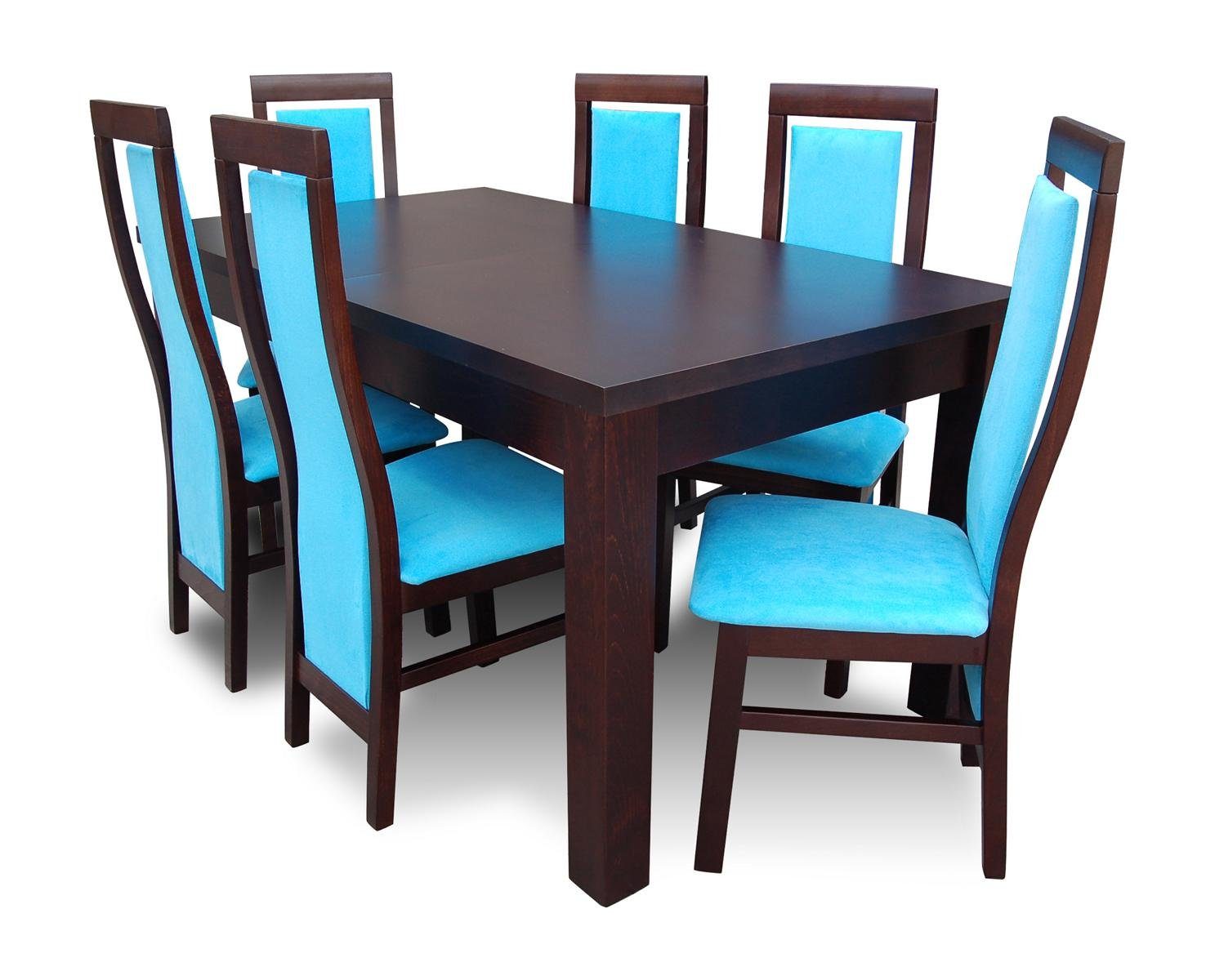 JVmoebel Set Esszimmer tlg.Set Stühle Stuhl Essgruppe, Garnitur Tisch 6x Klassischer Holz Esstisch 7