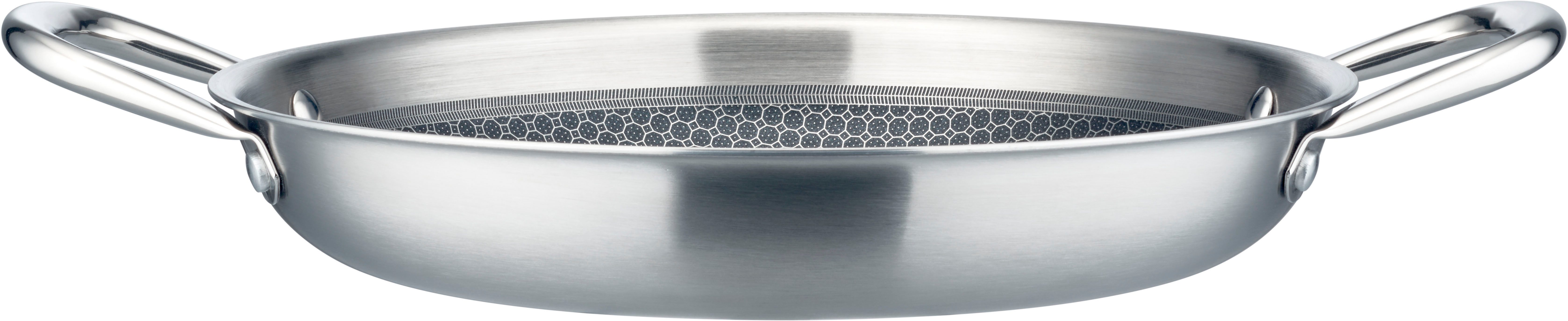GSW Servierpfanne Inoxxa Black, Edelstahl (1-tlg), Pfanne aus Dreischicht-Material mit Antihaft-Versiegelung