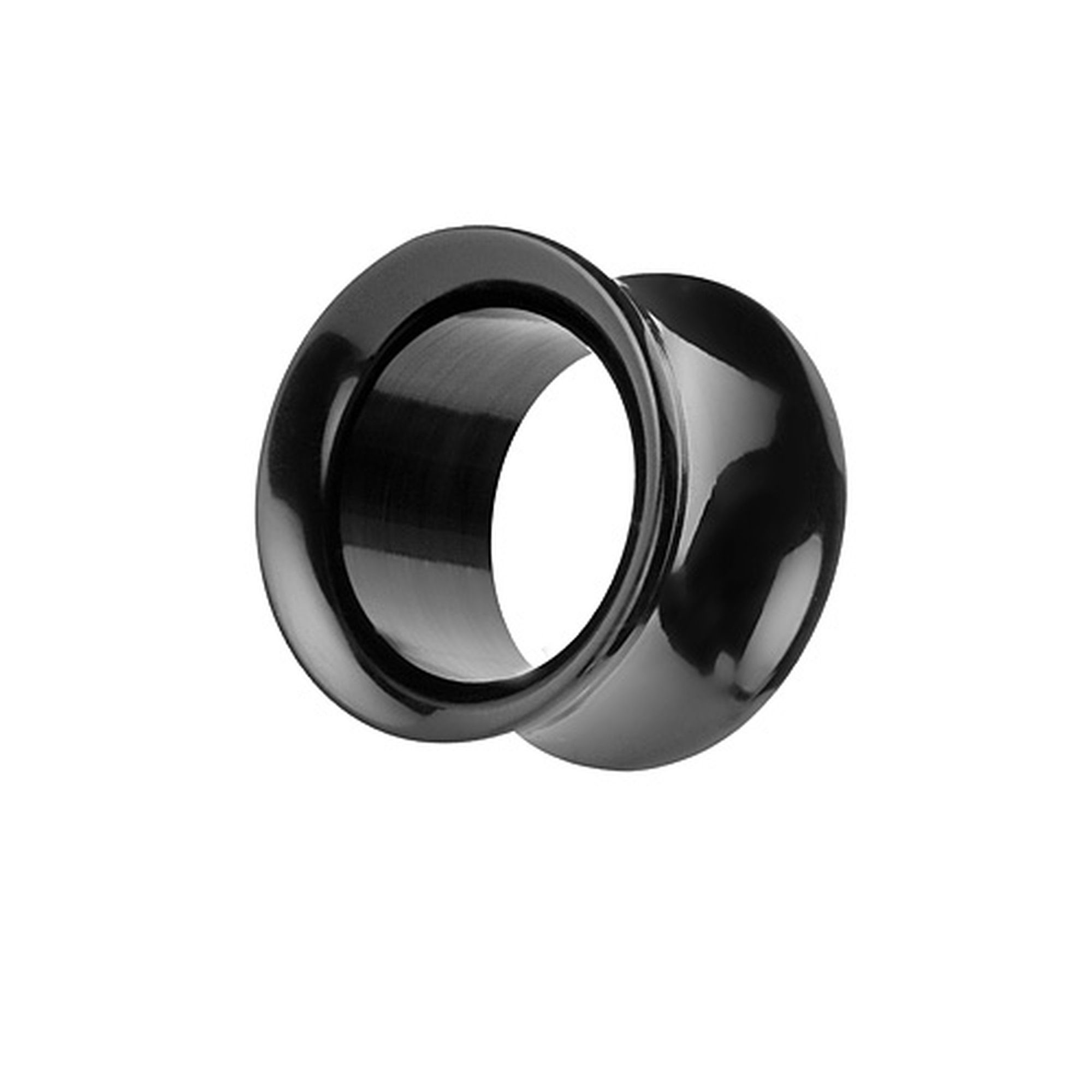 Hollow Plug Schwarz Double Flesh Plug Double Taffstyle Plug Tunnel Ohrpiercing Kunststoff Ohr Piercing Flared Tube, Flared Tube Hollow Kunststoff