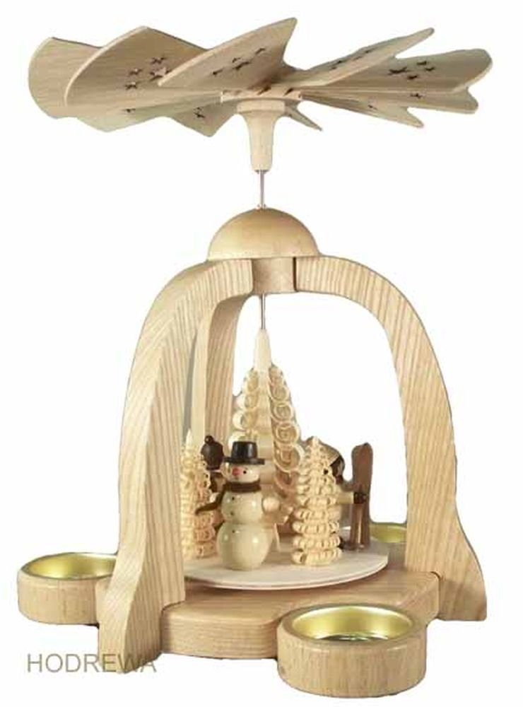 Holz- und Drechslerwaren Legler Weihnachtspyramide Tischpyramide Weihnachtsmann Höhe 22cm NEU