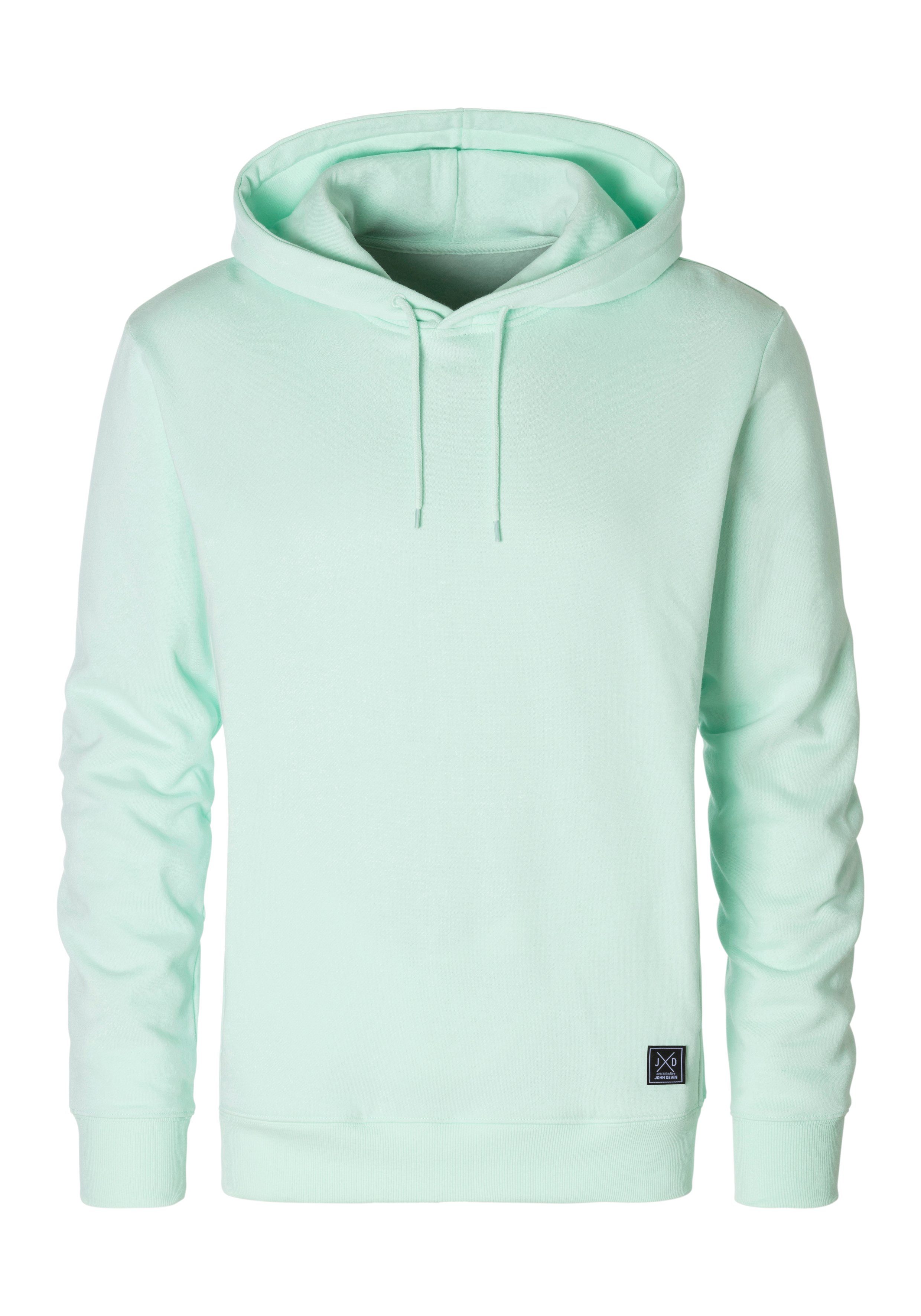 John Devin Hoodie, Langarm, Sweatshirt mit Rundhals und Kapuze, Baumwollmis günstig online kaufen
