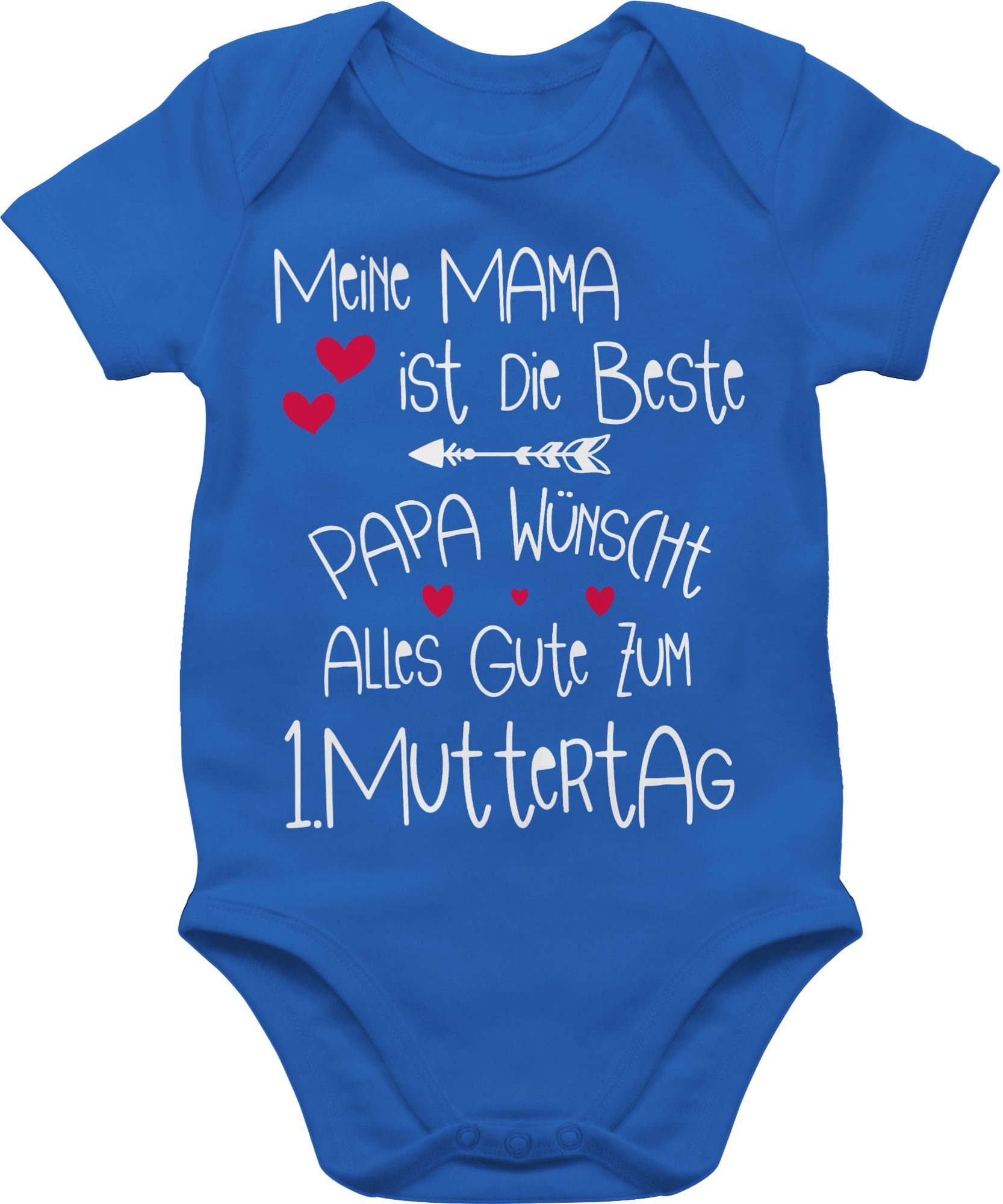 Shirtracer Shirtbody 1. Muttertag - Meine Mama ist die Beste (1-tlg) Muttertagsgeschenk 2 Royalblau