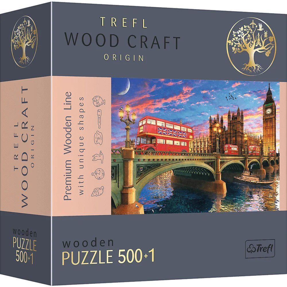 Trefl Puzzle Trefl 20155 Big Ben London 500+1 Holzpuzzle, 500 Puzzleteile, Made in Europe