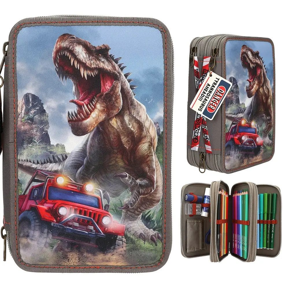 Depesche Kinderrucksack Dino World 3 Fach Federtasche NEW WORLD