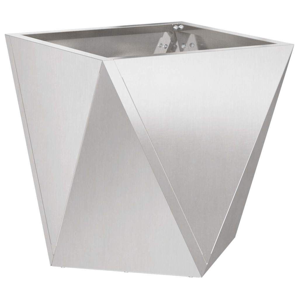 vidaXL Blumentopf Pflanzkübel Silber 40 x 40 x 40 cm Edelstahl (1 St)