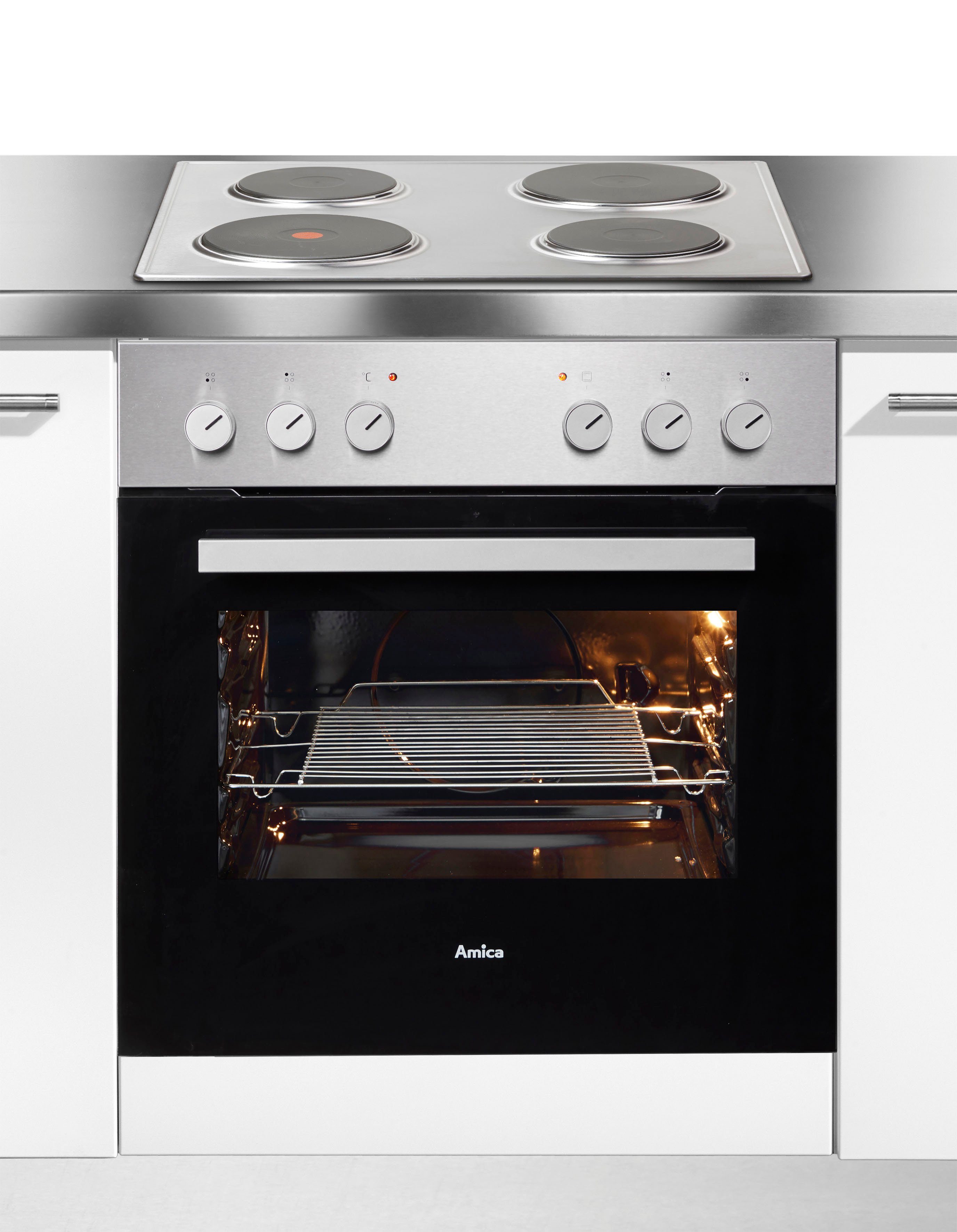 Amica Elektro-Herd-Set EHE 932 000 E, Steam Clean