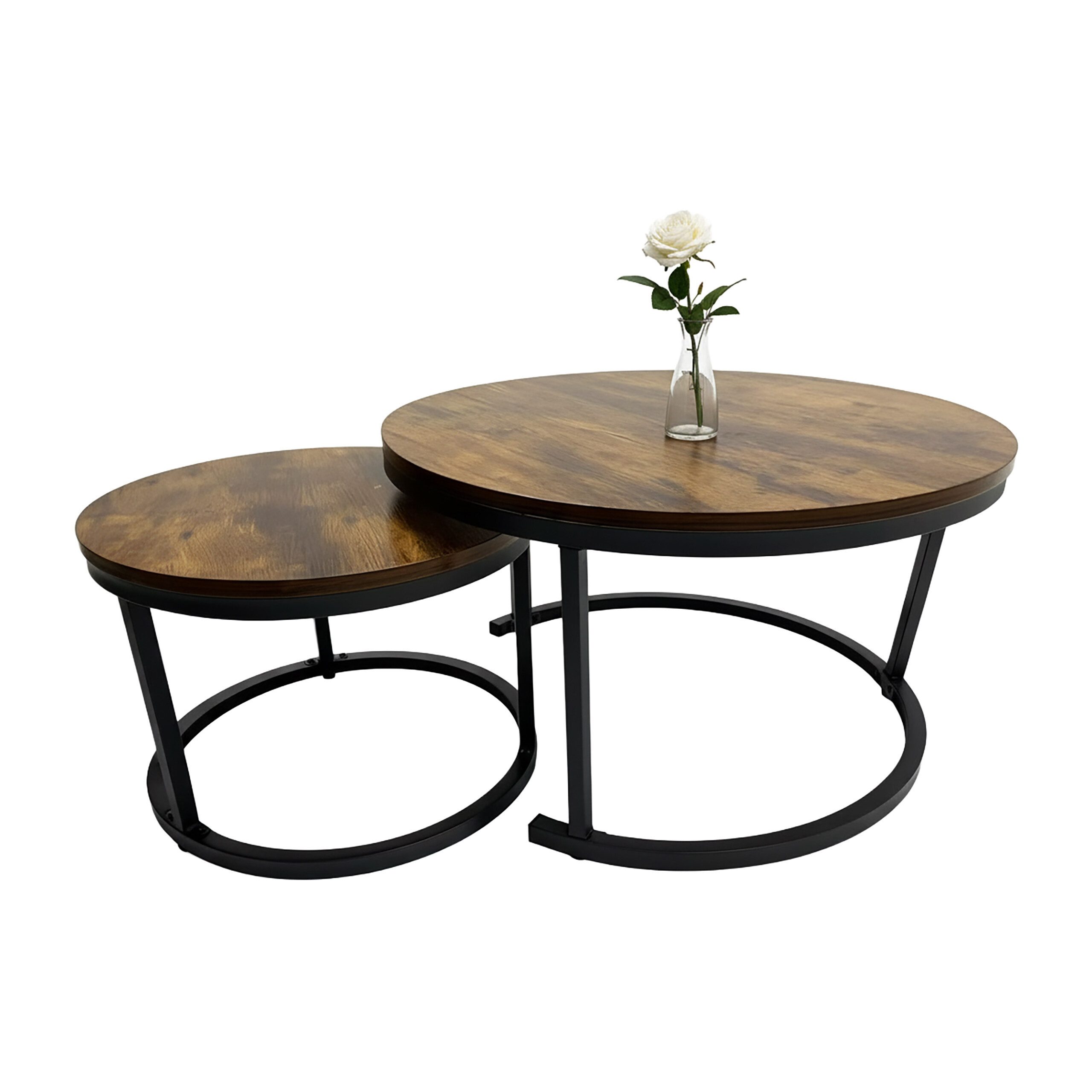 relaxdays Satztisch 2er Set Industrial Design (2-St)