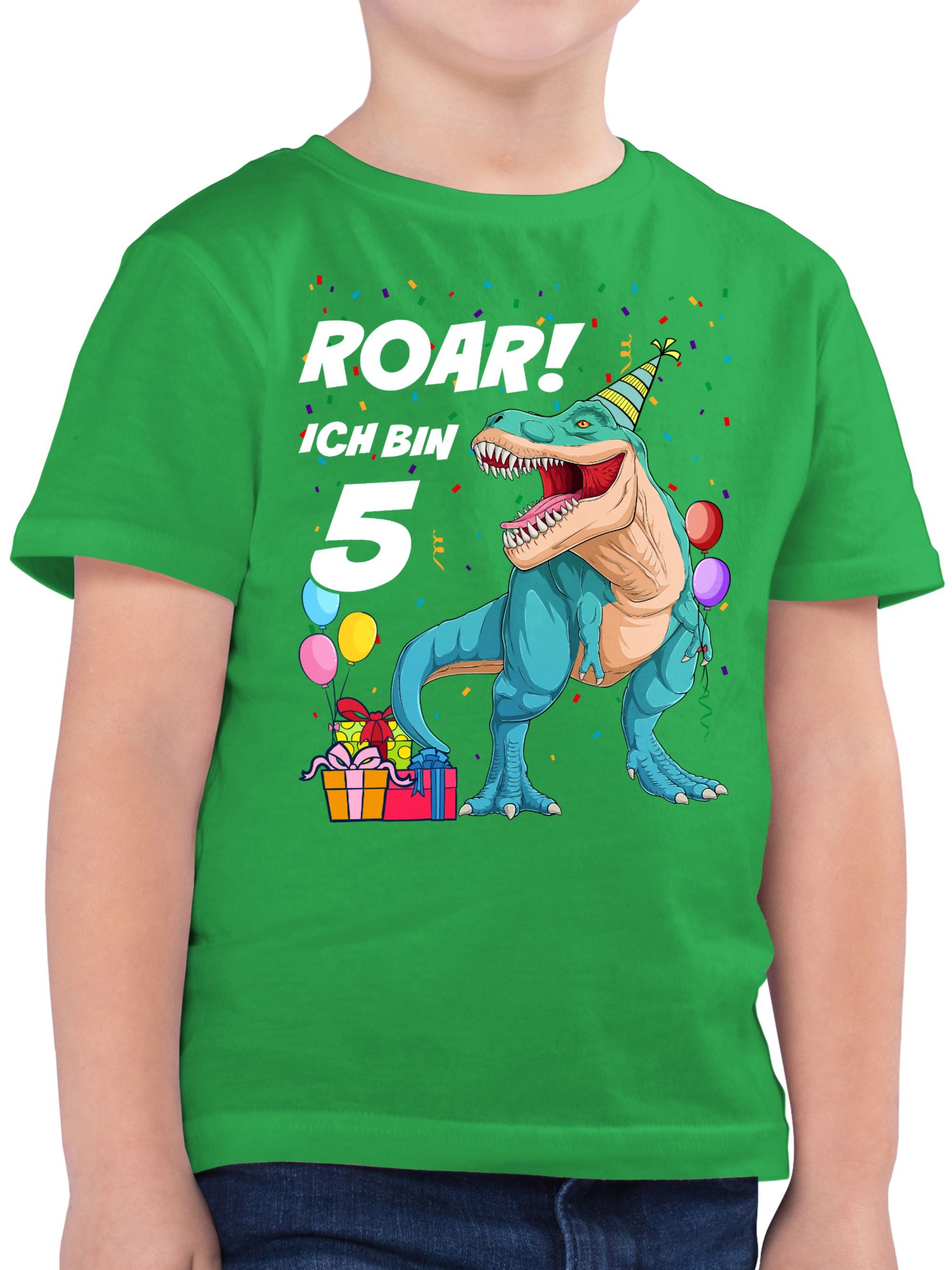 T-Shirt Ich bin 5 Jahre - T-Rex Dinosaurier Dino