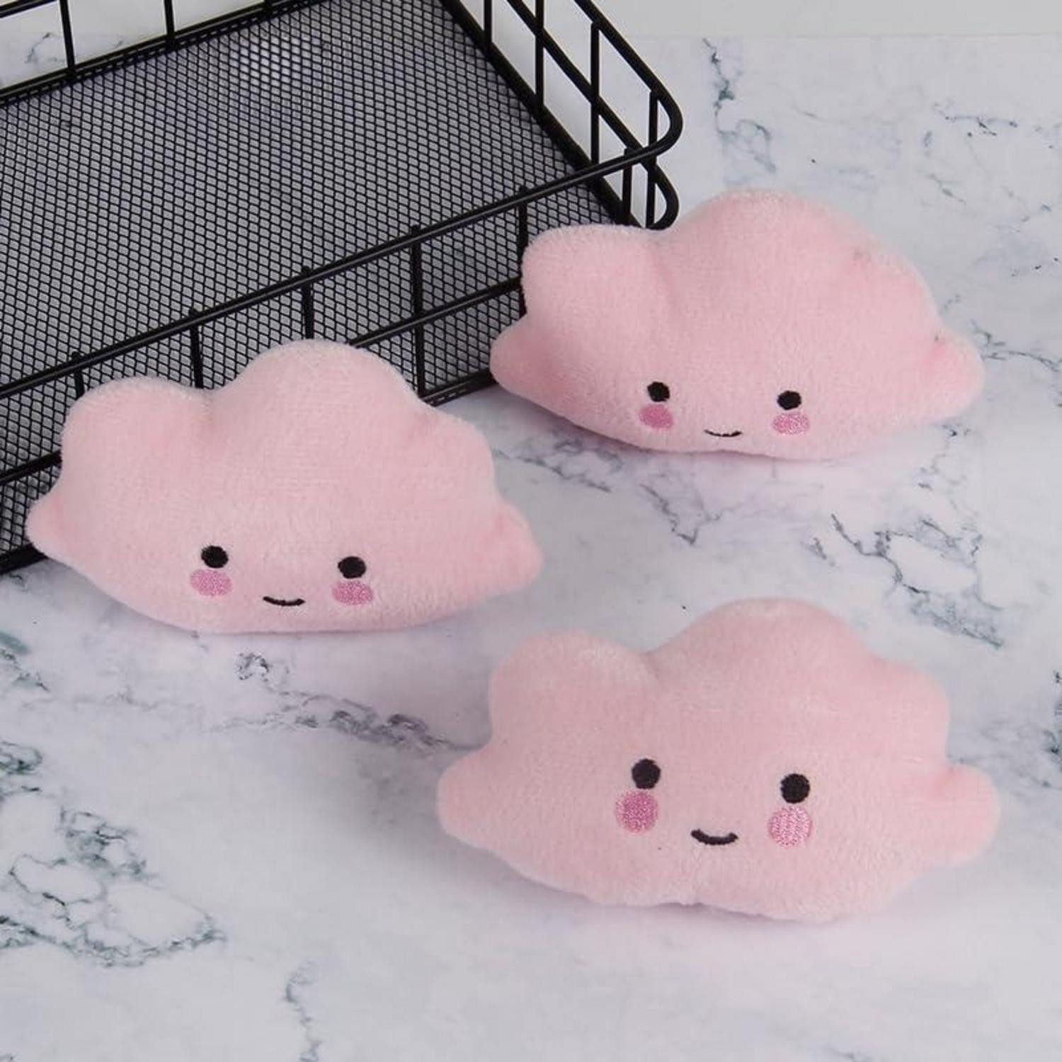 LuxusKollektion Kuscheltier Plüsch Hundespielzeug 3er Set Wolke Rosa (3-St)