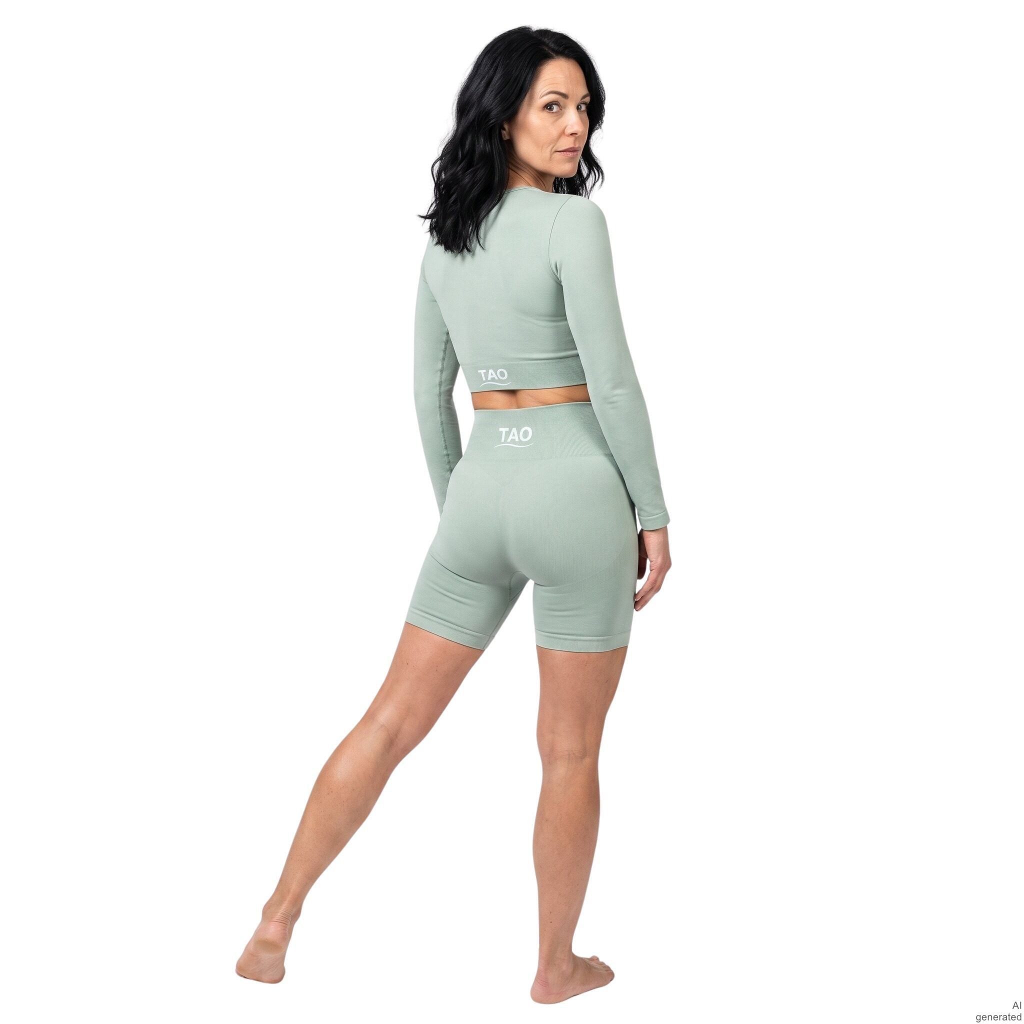 TAO Yogashorts BALANCE Sporty Leggings Short Optimal für Yoga, Pilates, Fitness und Freizeit