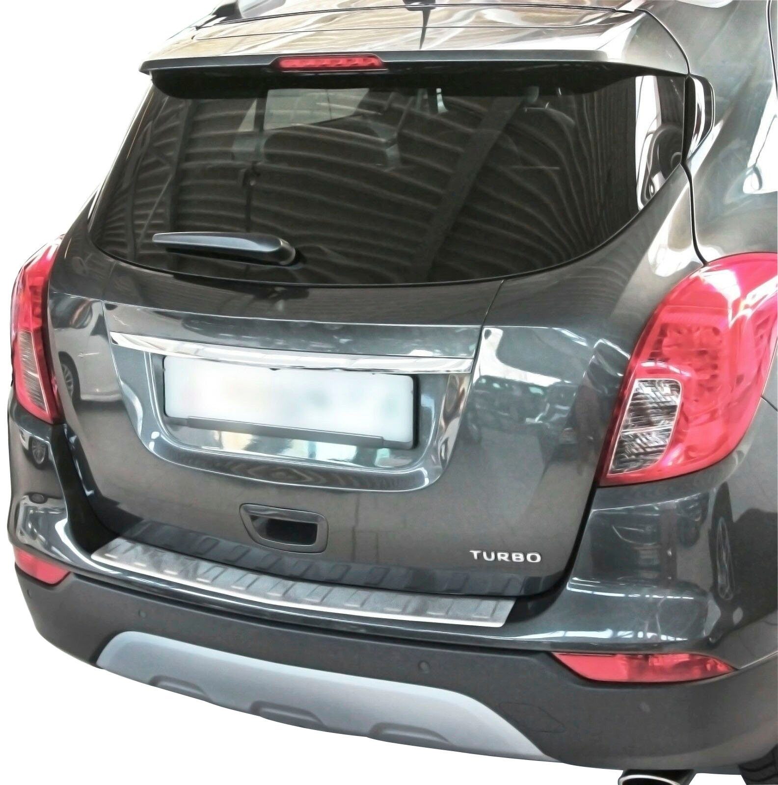 RECAMBO Ladekantenschutz, Zubehör für TRAX, 2012, Edelstahl CHEVROLET MOKKA, X, MOKKA OPEL gebürstet matt