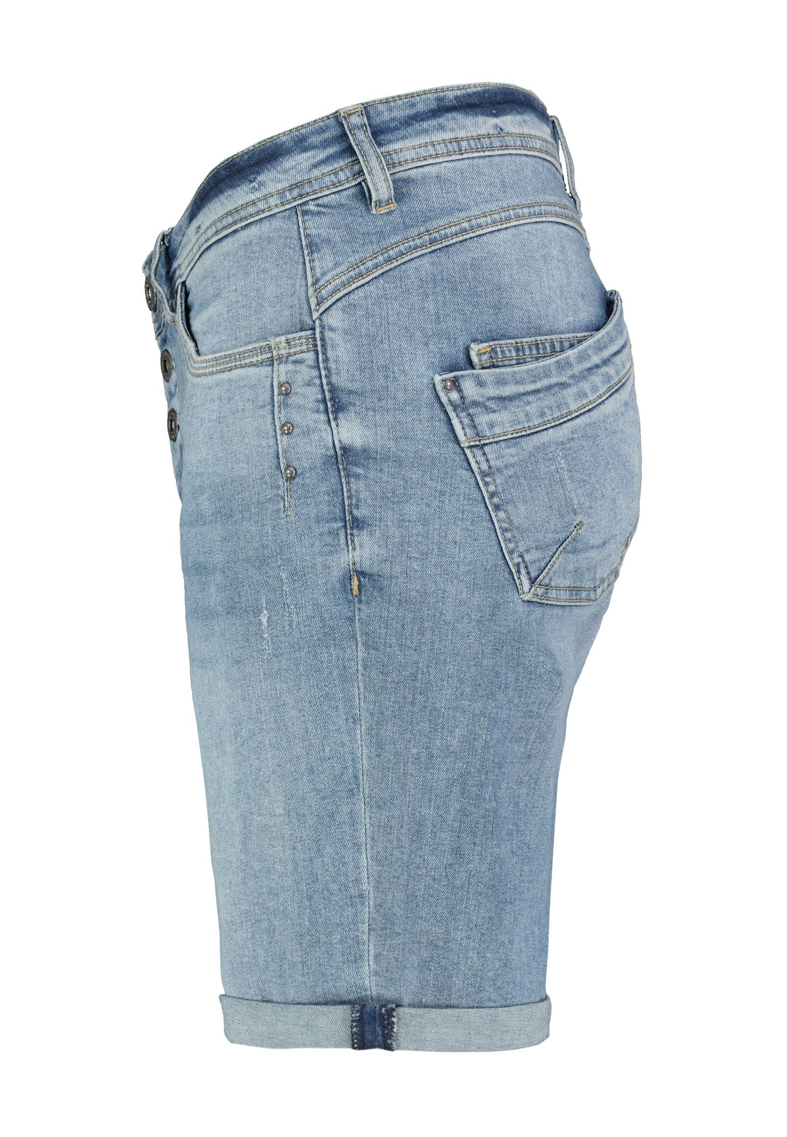 SUBLEVEL Bermudas Damen Jeans Shorts Bermuda Kurze Hose Shorts Short Denim Stretch Denim