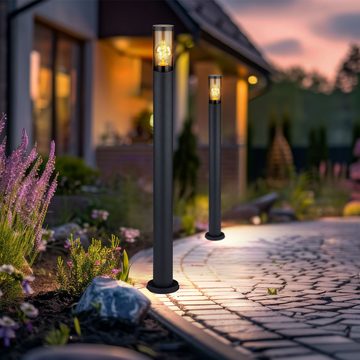 etc-shop Pollerleuchte, Leuchtmittel nicht inklusive, Wegeleuchte Pollerleuchte außen Gartenlampen