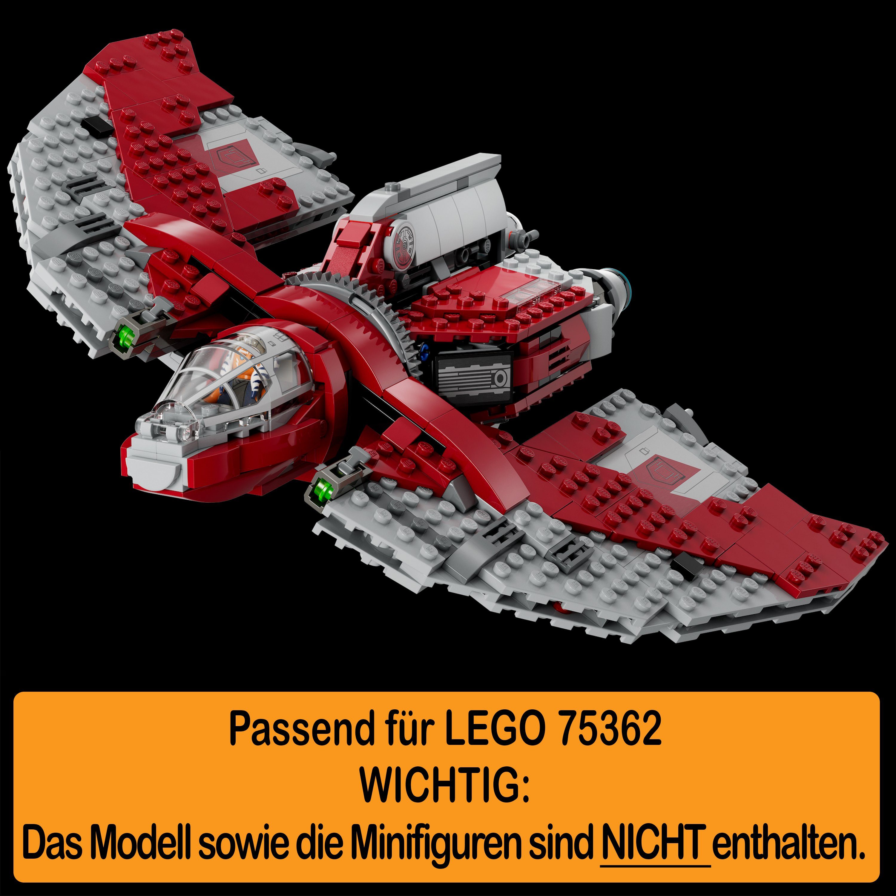 LEGO AREA17 Shuttle, Tanos T-6 Positionen und Stand für 75362 Winkel Verschiedene Acryl einstellbar Jedi Display Ahsoka Standfuß