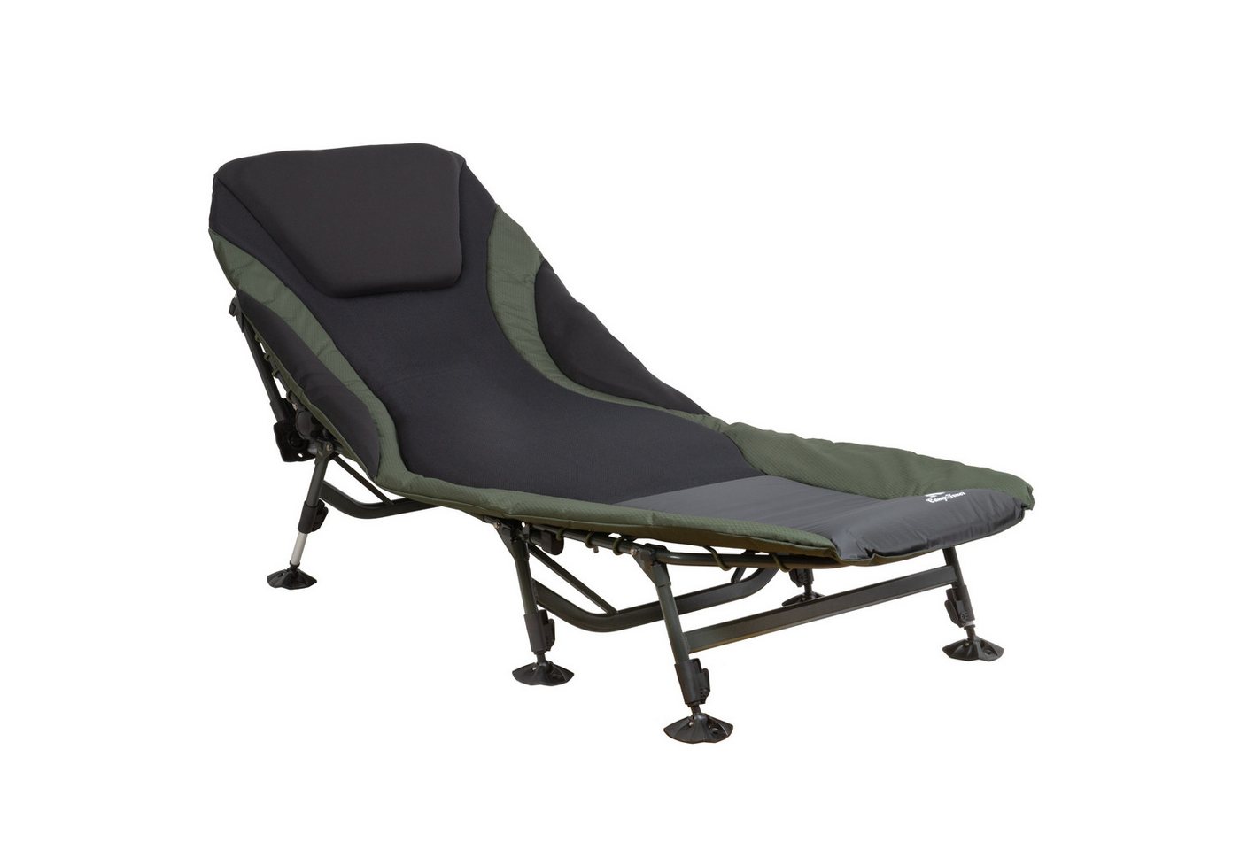 CampFeuer Angelliege Karpfenliege XXL, 207 x 88 x 30-106 cm, Campingliege, faltbar (1-St) Einfach auf- und abzubauen