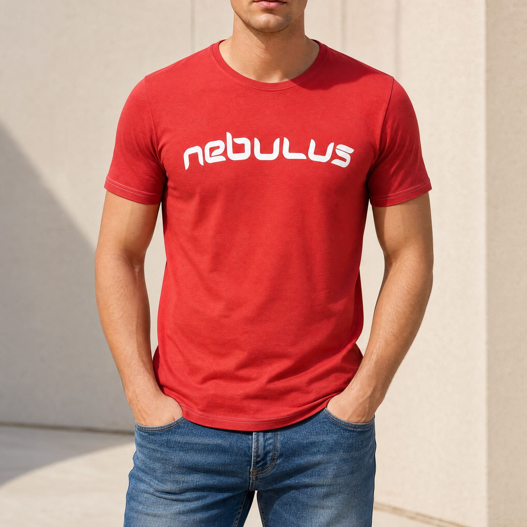 Nebulus T-Shirt LEOS, P5638 - Herren, rot-grau, XXL