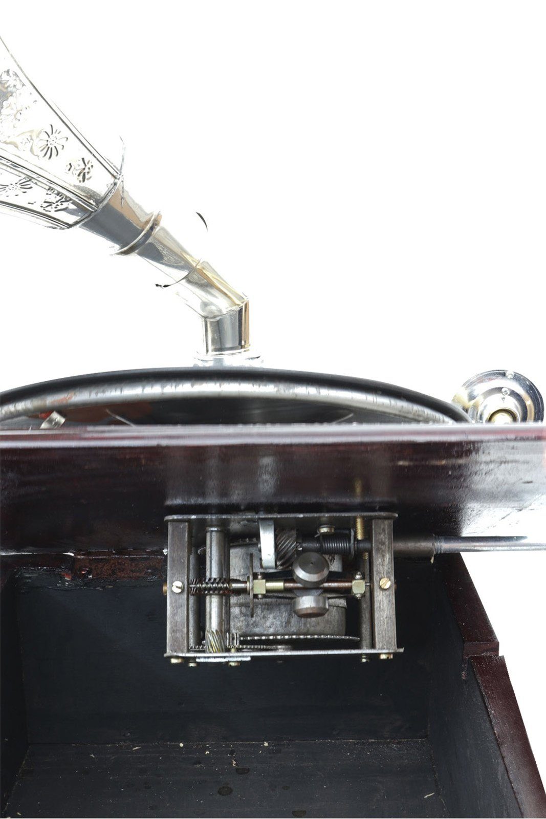 Aubaho Dekoobjekt Grammophon Gramophone Dekoration Trichter Grammofon Messing Antik-Stil