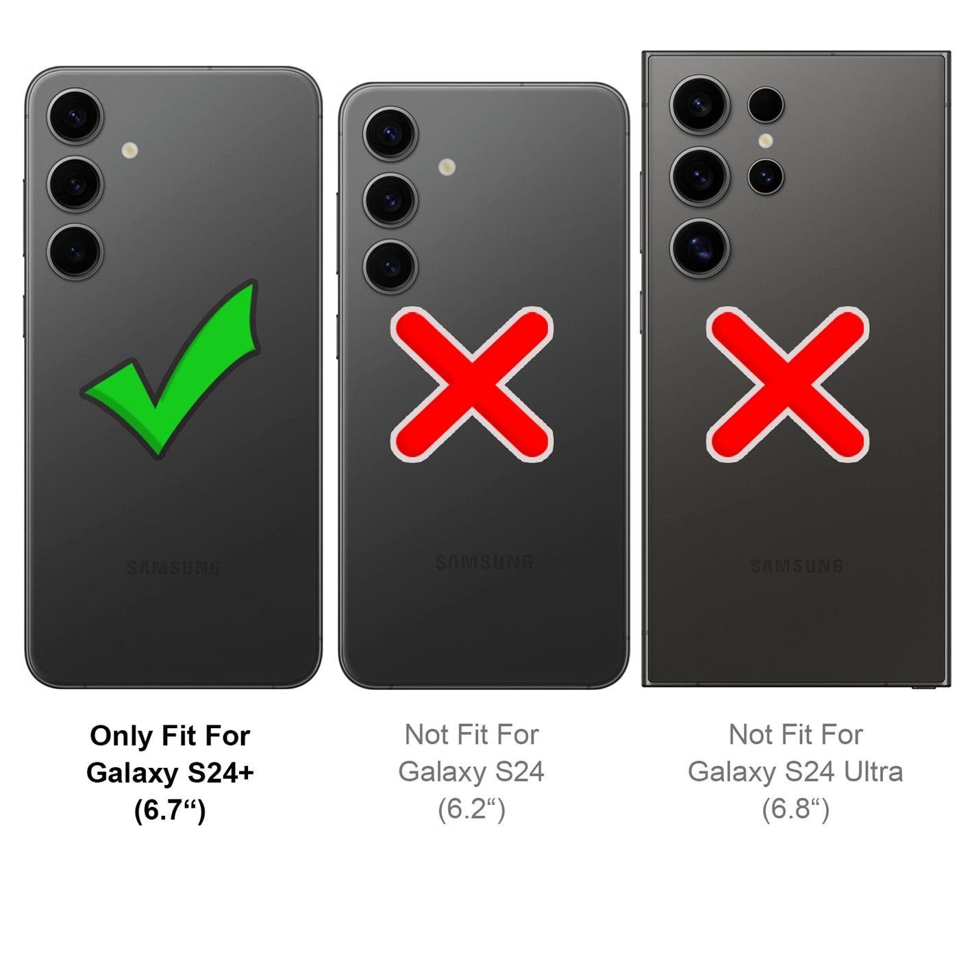 CoolGadget Handyhülle Anti Shock Rugged Case für Samsung Galaxy S24+ 6,7 Zoll, Slim Cover mit Kantenschutz Schutzhülle für Samsung S24 Plus 5G Hülle