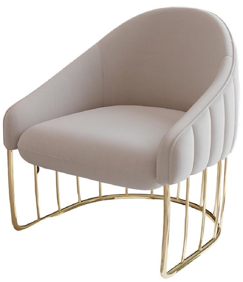 Xlmoebel Loungesessel Sessel Relax Lehn mit Samtbezug und Chrom-Metallrahmen (1-St., Sessel), Hergestellt in Europa