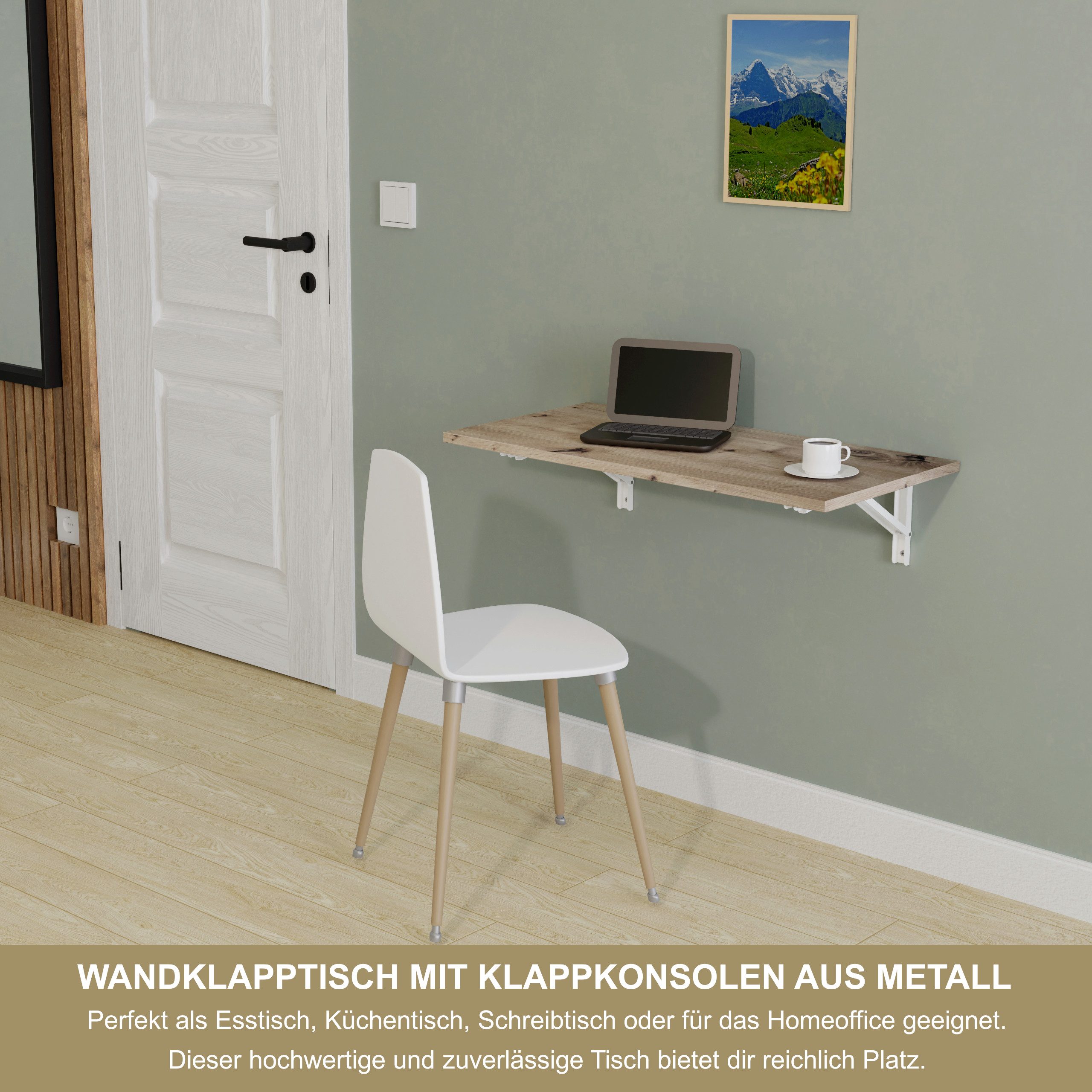 KDR Produktgestaltung Klapptisch 80x40 Wandklapptisch Esstisch Küchentisch günstig online kaufen