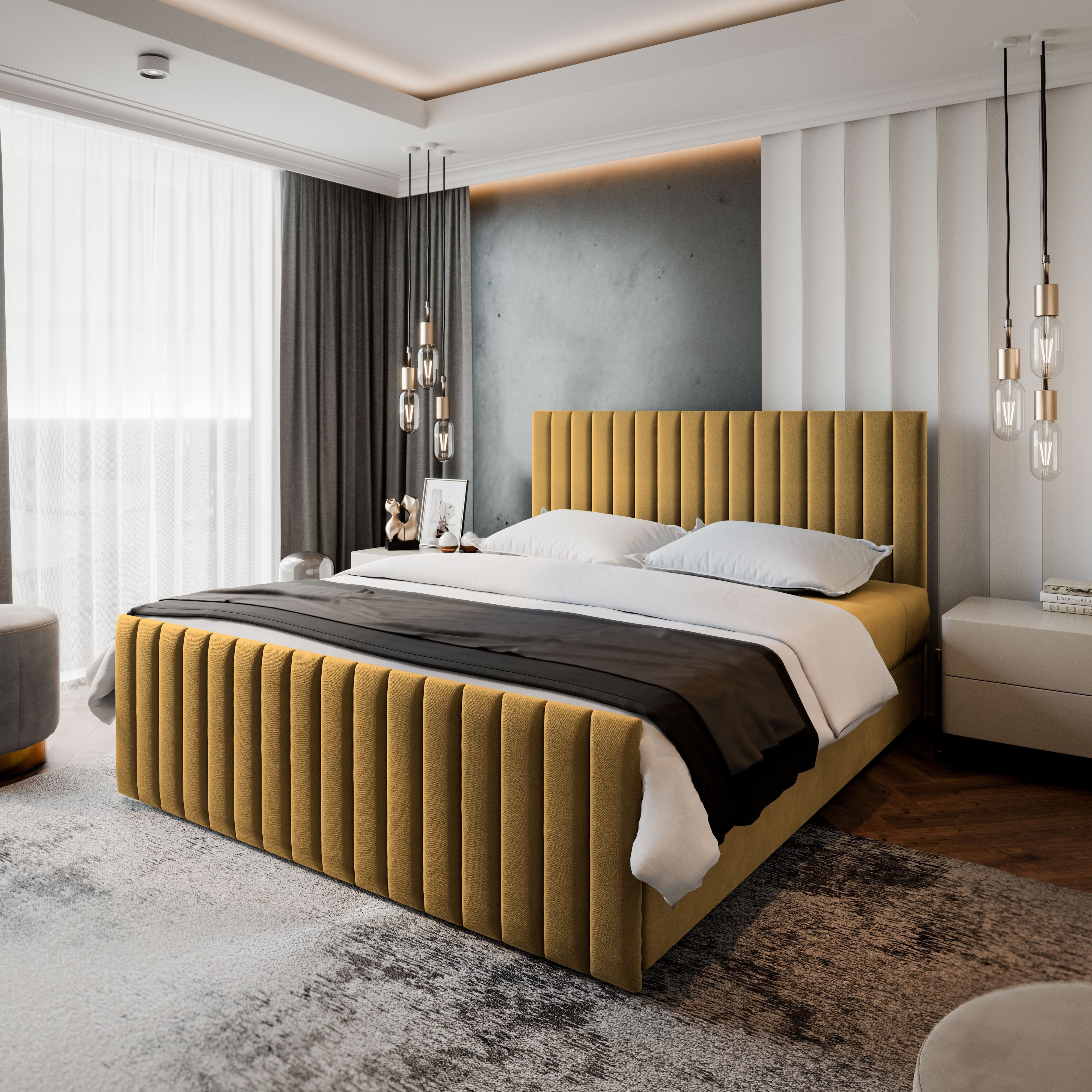 Masseno Boxbett ARION 180x200 cm mit Bonell Matratze und Topper günstig online kaufen