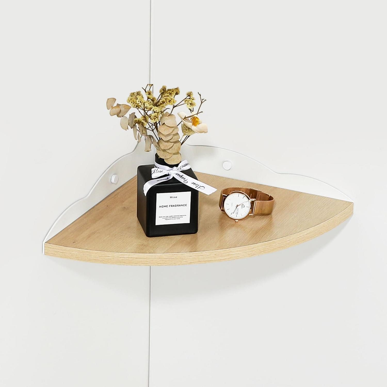 LuxusKollektion Eckregal Eckregal Wandregal Holz Weiß, 1-tlg.