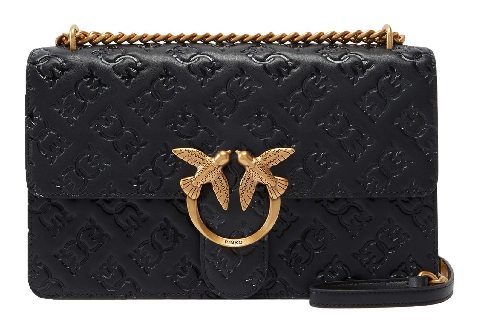 PINKO Umhängetasche Classic DC Shoulderbag, aus echtem Rindsleder