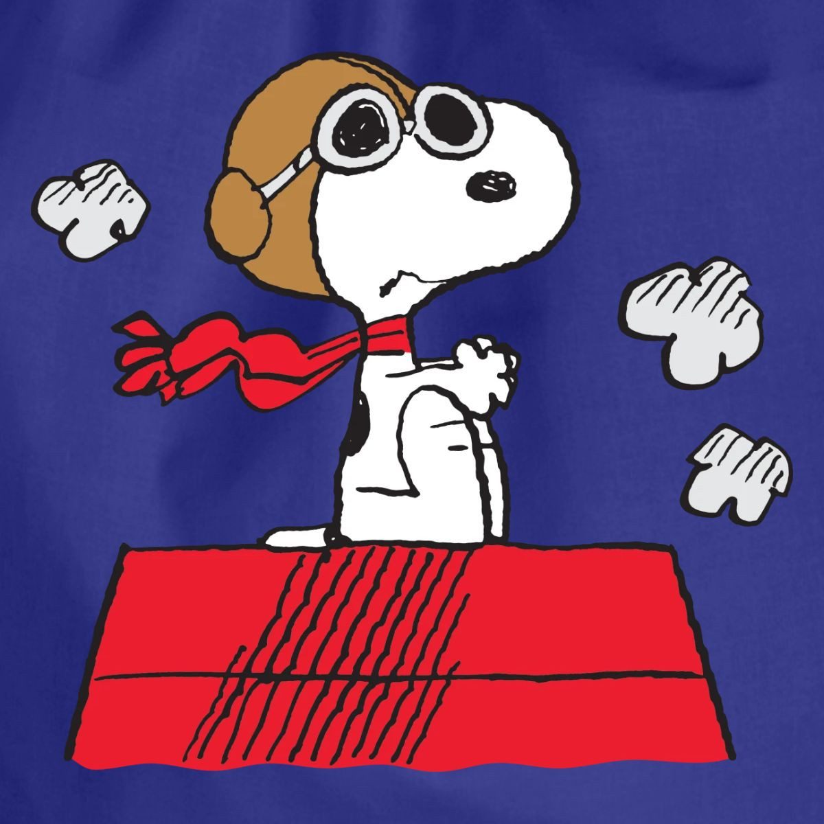 Spreadshirt Turnbeutel Peanuts Snoopy Pilot Fliegen Turnbeutel (1-tlg)