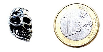 Kiss of Leather Diadem Bartperle Totenkopf Skull Haarperle Silber 925 Bartschmuck