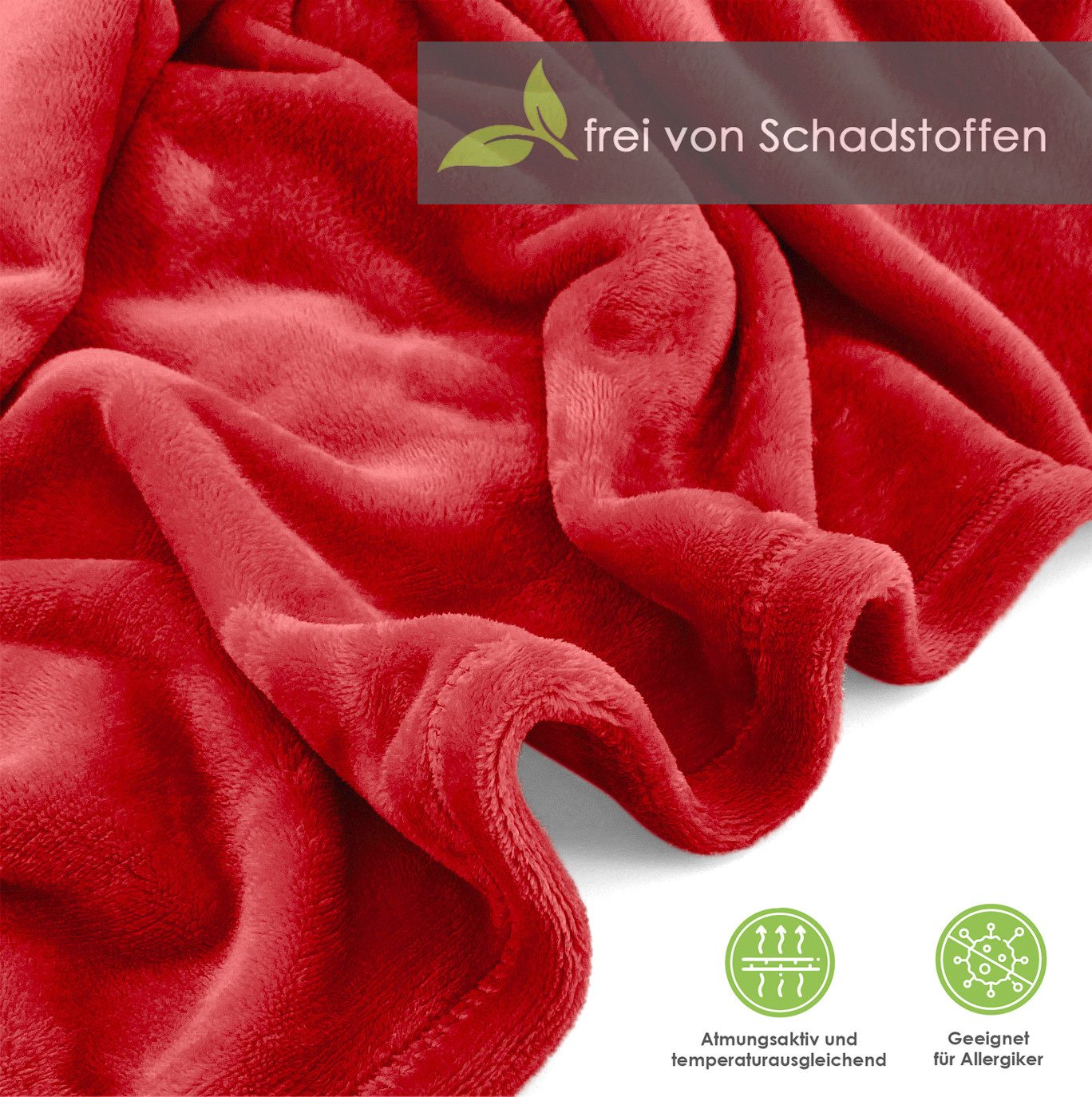 Wohndecke Premium Super Soft Flanell Kuscheldecke Sofadecke, heimtexland, super weich und flauschig, Allergiker geeignet, atmungsaktiv – Bild 3 von 5