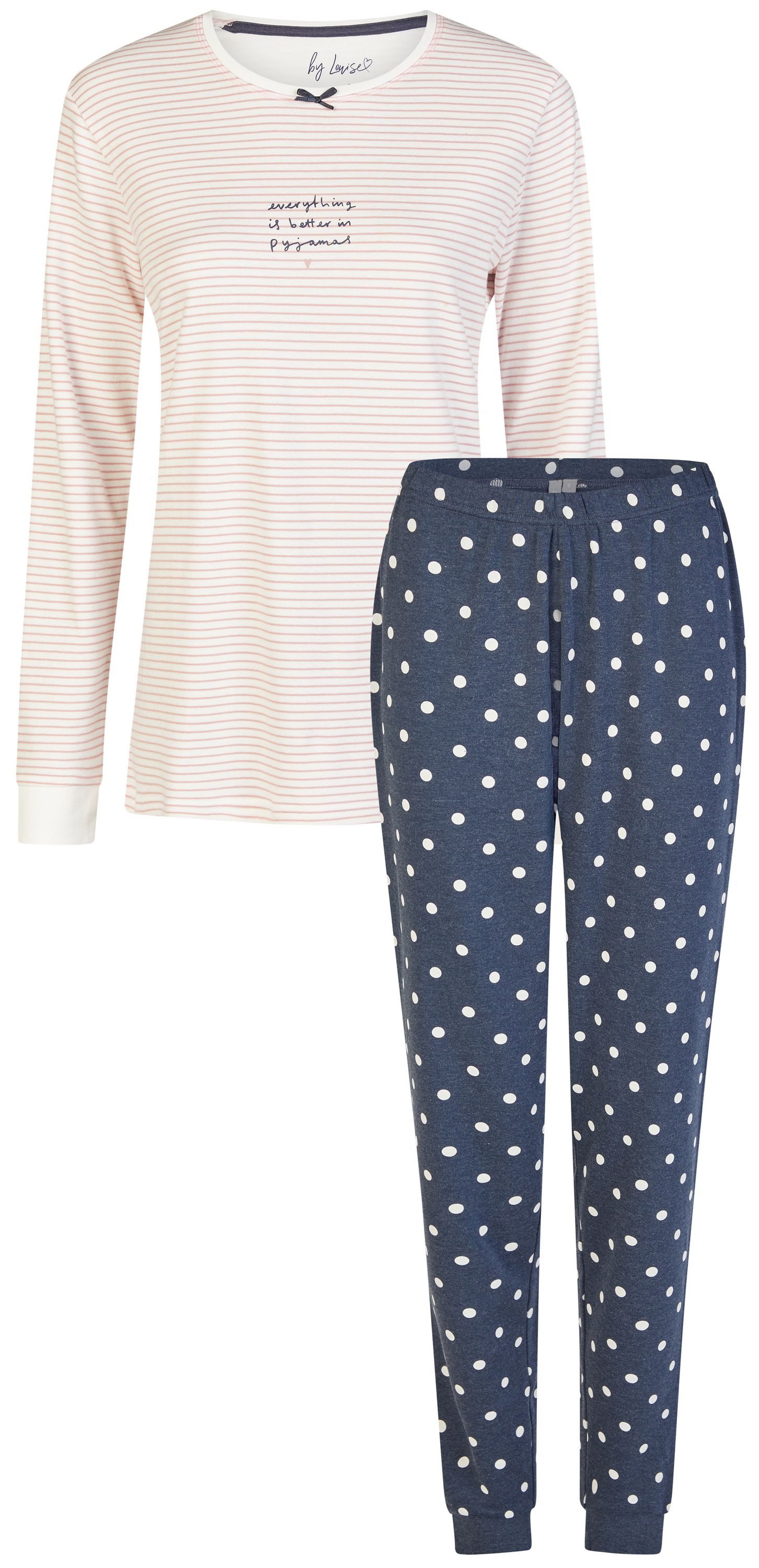 By Louise Schlafanzug Snow Queen (Set, 2 tlg., 2-teilig) Damen Pyjama lang günstig online kaufen