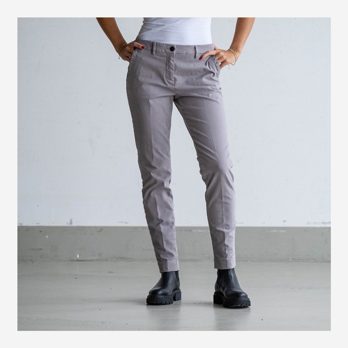 Mason's Stoffhose Mason’s 4PNT3R053B CBE011 723, Hosen, Grau