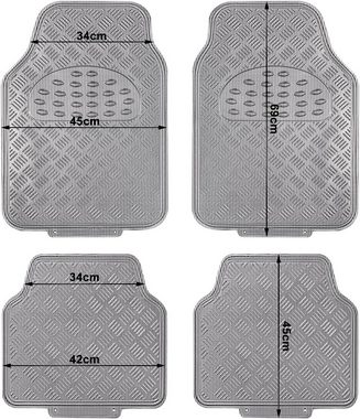 Woltu Auto-Fußmatte (4 St), Das Fußmattenset ist für die meisten Pkws und SUVs geeignet., Universale Automatte passend für Fast alle Autos