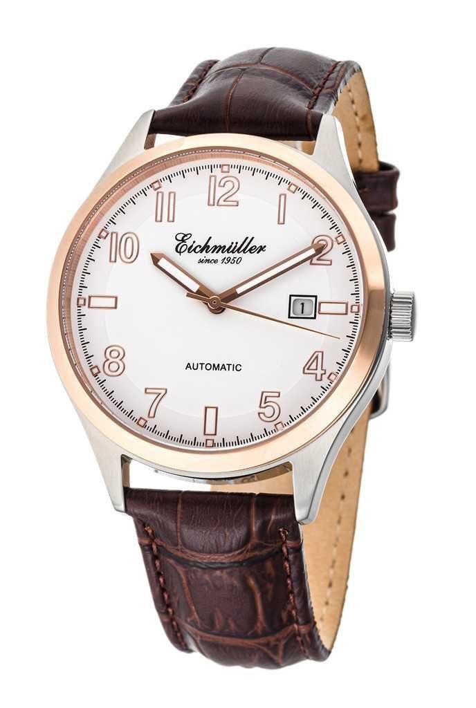 Automatikuhr Herrenuhr RE7043 Bicolor Lederband Braun 42 mm – Präzise